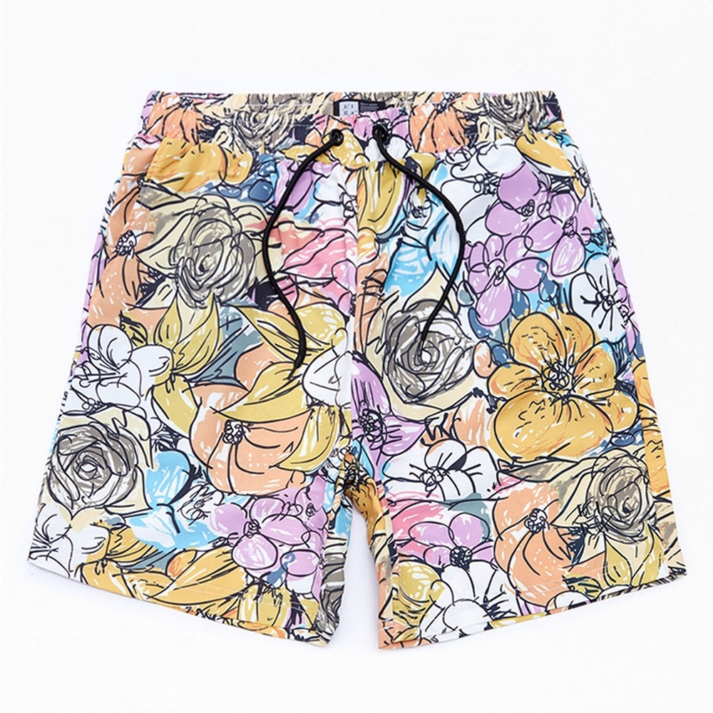 PacSun Lira Irdell Floral Vintage Print Nylon Volley Shorts